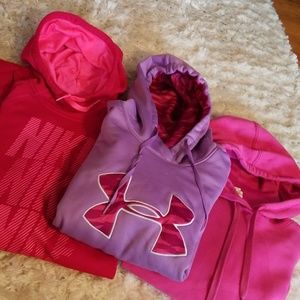 Lot of 3 athletic hoodies